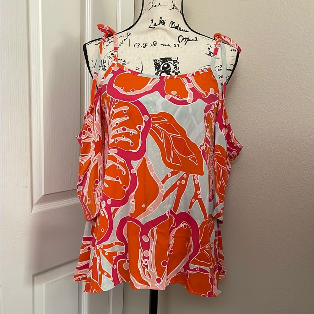 NWT Manuhealii Lilinoe Top Kou Orange Blossom S